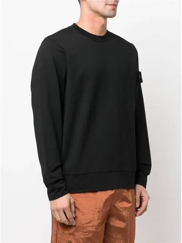 Ghost Piece Cotton Stretch Fleece Sweatshirt Black - STONE ISLAND - BALAAN 4