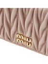 Matelasse Leather Half Wallet Light Pink - MIU MIU - BALAAN 7