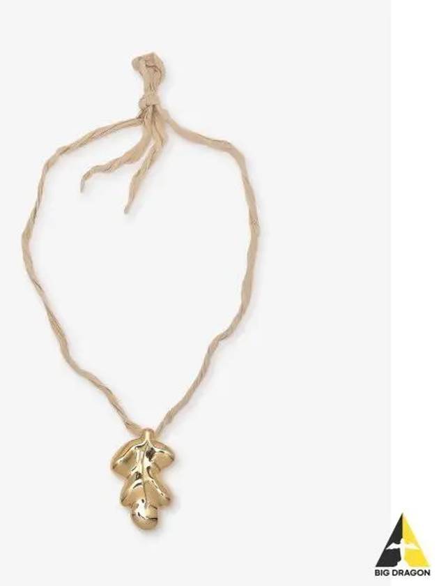 Leaf Pendant Necklace Gold JSPU831207WUS80046711 - JIL SANDER - BALAAN 2