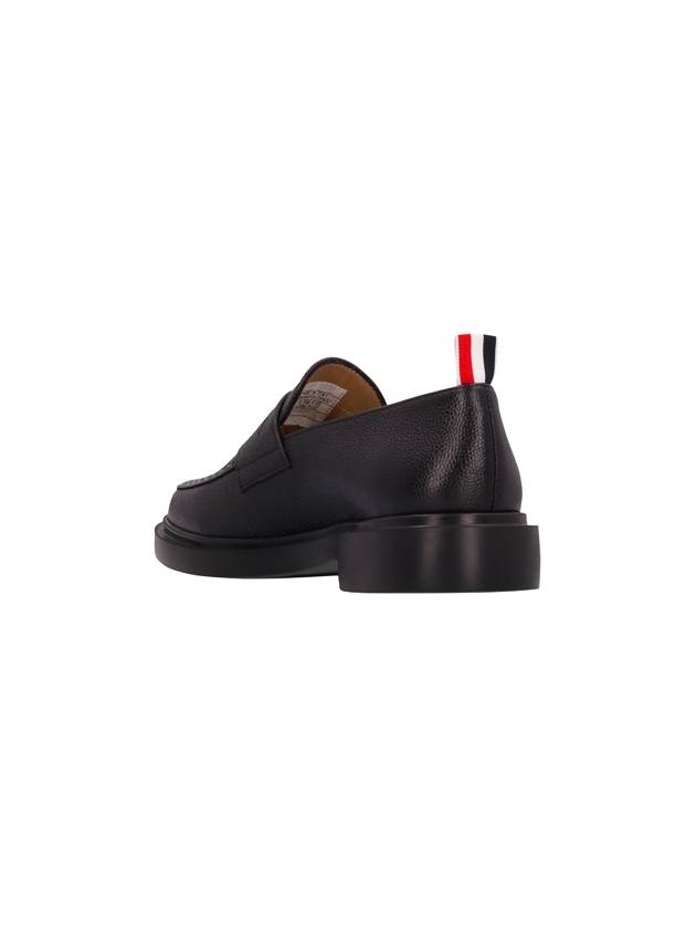 Pebble Grain Rubber Sole Penny Loafer Black - THOM BROWNE - BALAAN 4