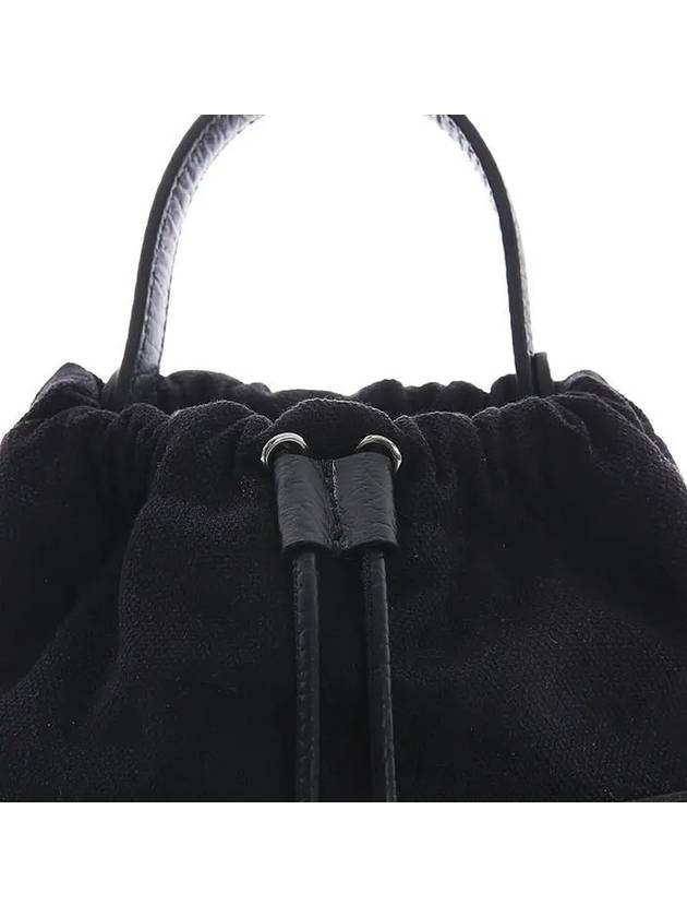 5AC Number Logo Texture Leather Bucket Bag Black - MAISON MARGIELA - BALAAN 9