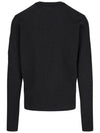 Men's Lens Wappen Wool Crew Neck Knit Black - CP COMPANY - BALAAN 4