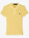 Polo women s pony logo embroidery yellow short sleeve t shirt 211943010 004 - RALPH LAUREN - BALAAN 1