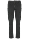 Compass Badge Cargo Straight Pants Black - STONE ISLAND - BALAAN 5