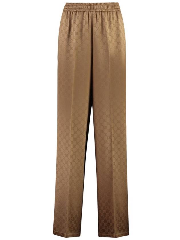 GG jacquard wide pants camel - GUCCI - BALAAN 2