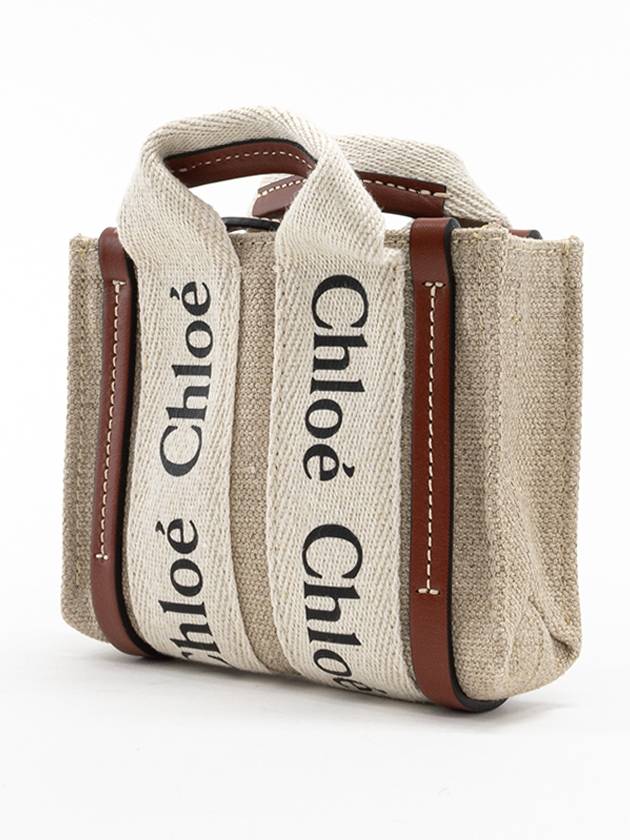 Nano Woody Tote Bag White Brown - CHLOE - BALAAN 3