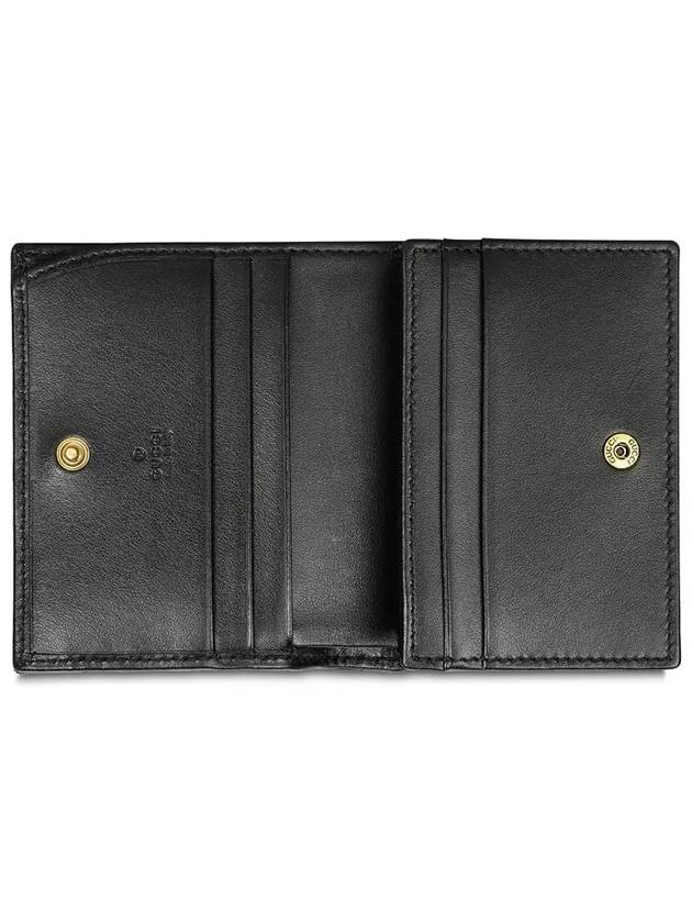 GG Marmont Matelasse Flap Card Wallet Black - GUCCI - BALAAN 4