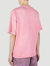 Logo Cotton Short Sleeve T-Shirt Pink - ACNE STUDIOS - BALAAN 6