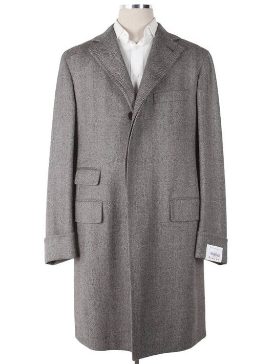 F521AH0V05 Herringbone Coat - CARUSO - BALAAN 1