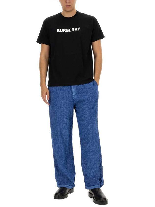 Logo Print Cotton Short Sleeve T-Shirt Black - BURBERRY - BALAAN 3