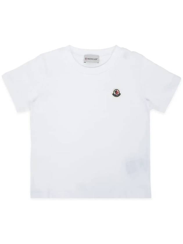 Kids Infant Logo Patch Cotton Short Sleeve White 8C00007 83907 001 8 10A - MONCLER - BALAAN 3