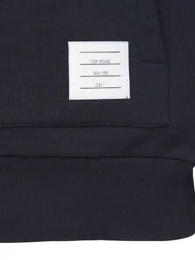 Men's Center Back Stripe Logo Patch Hoodie Navy - THOM BROWNE - BALAAN 6