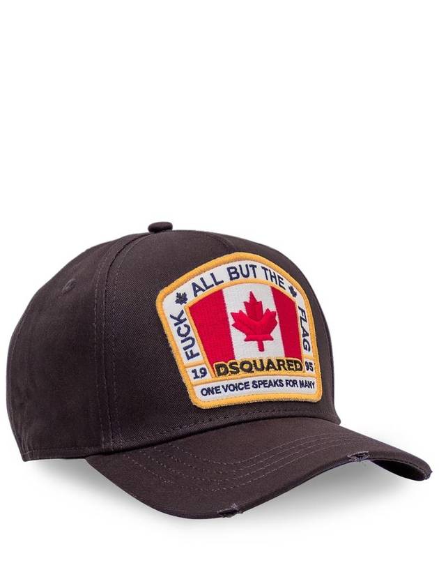 Canadian Flag Ball Cap Black - DSQUARED2 - BALAAN 3