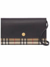 Hannah Check Leather Cross Bag Black Beige - BURBERRY - BALAAN 2