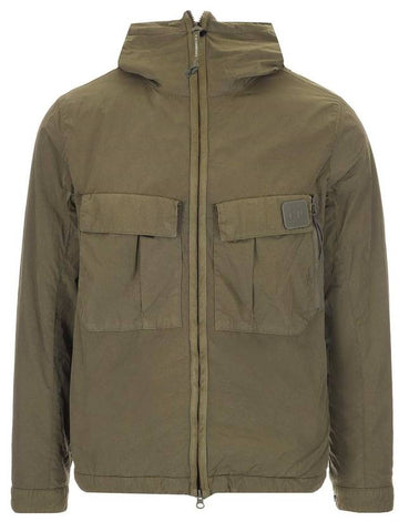 Metropolis Chrome R Overshirt Hooded Jacket Green - CP COMPANY - BALAAN 1