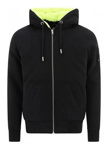 Men's Classic Bunny 2 Zip Up Hoodie Black Lime - MOOSE KNUCKLES - BALAAN 1