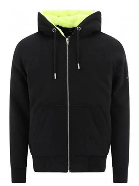 Men's Classic Bunny 2 Zip Up Hoodie Black Lime - MOOSE KNUCKLES - BALAAN 1