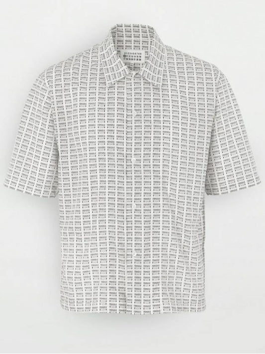 10 FRAGILE Printing Short Sleeve Shirt White Black - MAISON MARGIELA - BALAAN.