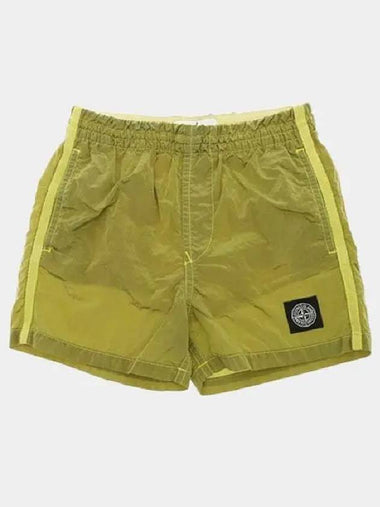 Kids Logo Patch Swim Pants Yellow 7416B0213 V0031 - STONE ISLAND - BALAAN 1