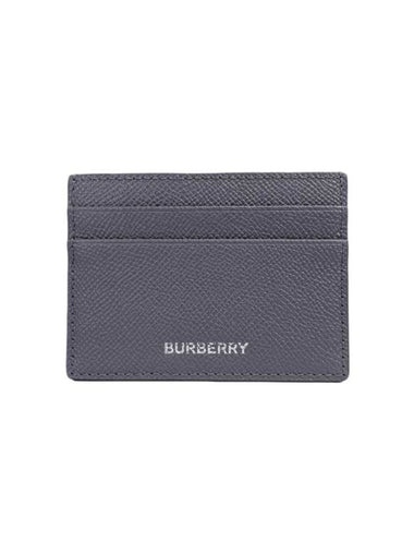 Leather Card Wallet Grey - BURBERRY - BALAAN 1