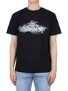 Institutional Two Print Short Sleeve T-Shirt Black - STONE ISLAND - BALAAN 3