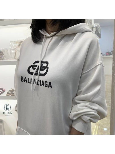 BB Logo Hoodie White - BALENCIAGA - BALAAN 2