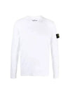 Men's Wappen Patch Crew Neck Cotton Knit Top White - STONE ISLAND - BALAAN 6