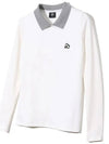 Ribbed outer brushed collar color combination t-shirt WHITE - 20THHOLE - BALAAN 1