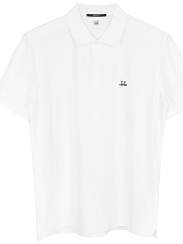 Stretch Piquet Regular Polo Shirt White - CP COMPANY - BALAAN 2