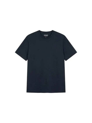 Men s Logo Pattern Cotton T Shirt Dark Navy 271604 - EMPORIO ARMANI - BALAAN 1