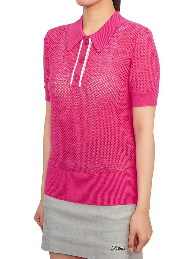 Syndra open knit polo shirt GWKW09332 - J.LINDEBERG - BALAAN 3