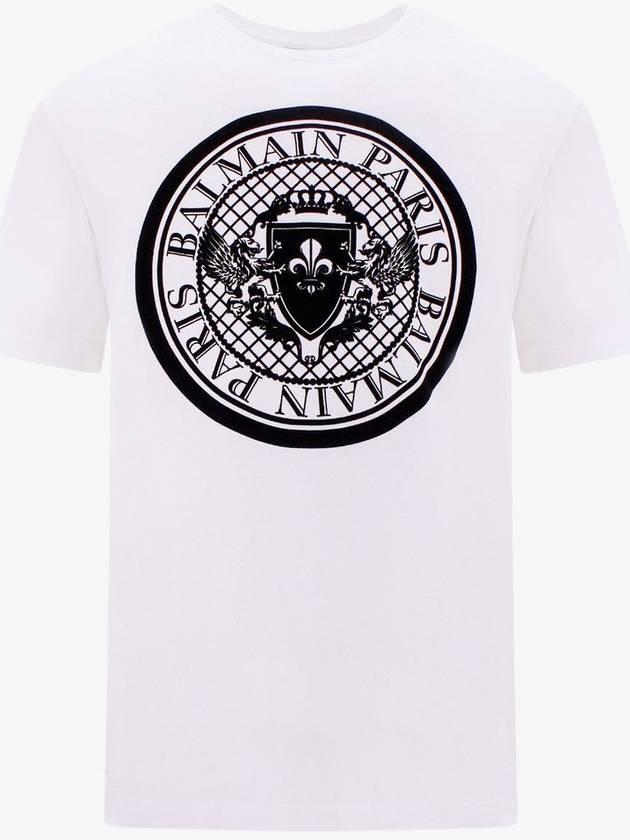 23 fw BIOLOGIC Cotton T-Shirt WITH Coin Logo BH1EG000BB17GAB B0650378281 - BALMAIN - BALAAN 1