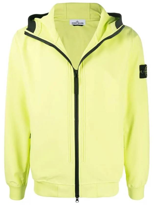 Wappen Patch Soft Shell Hooded Jacket Lemon - STONE ISLAND - BALAAN 2