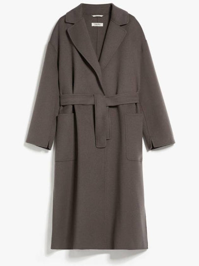 Women's S Nina Belted Wool Single Coat Grey - MAX MARA - BALAAN 2