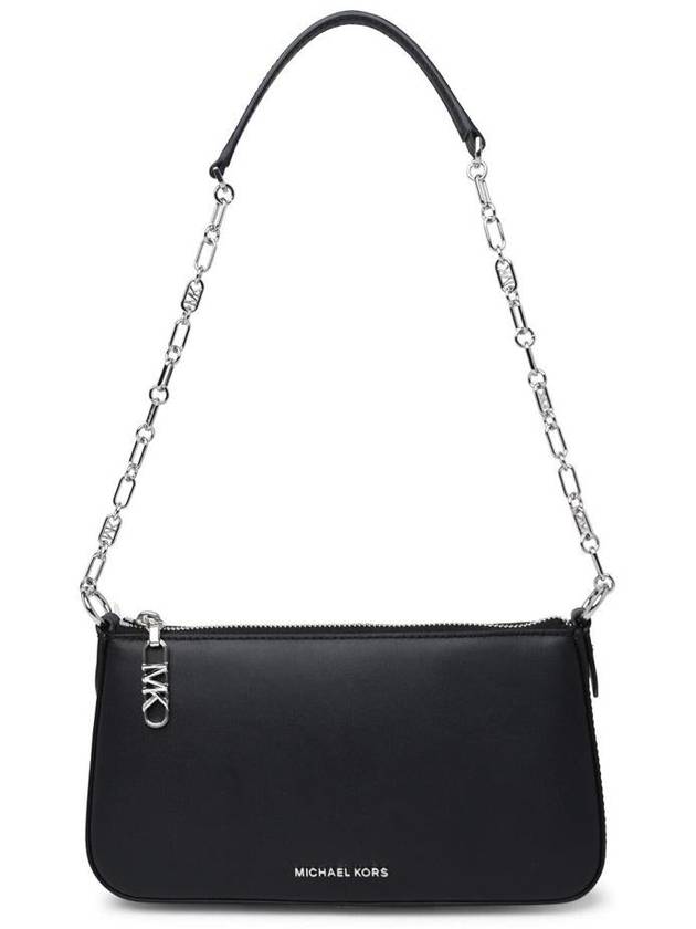 Empire Medium Leather Chain Link Shoulder Bag Black - MICHAEL KORS - BALAAN 2