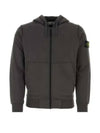 Compass Badge Zip Up Hoodie Charcoal - STONE ISLAND - BALAAN 2