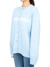 Women's Logo Cardigan Blue - BURBERRY - BALAAN 6