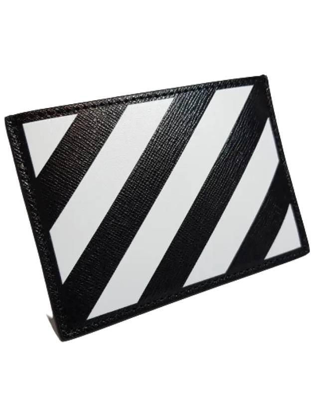 Diag Logo Leather Card Wallet Black - OFF WHITE - BALAAN 3