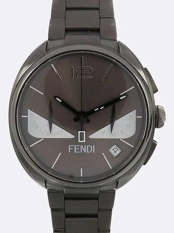 F215716400 Momento Bucks Gray Metal Chronograph Men s Watch - FENDI - BALAAN 1