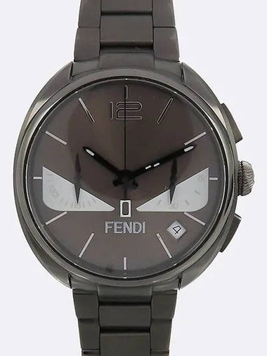 F215716400 Momento Bucks Gray Metal Chronograph Men s Watch - FENDI - BALAAN 1