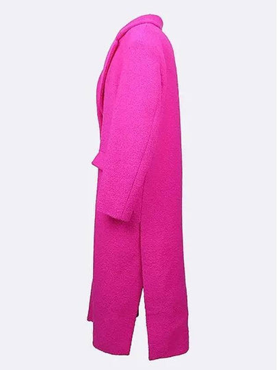 1V0CAF128V0 Pink Color Wool Mohair Blend Men s Long Coat - VALENTINO - BALAAN 2