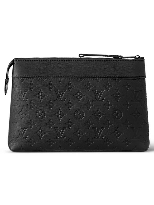 Pochette Voyage Souple Monogram Leather Pouch Bag Black - LOUIS VUITTON - BALAAN 5