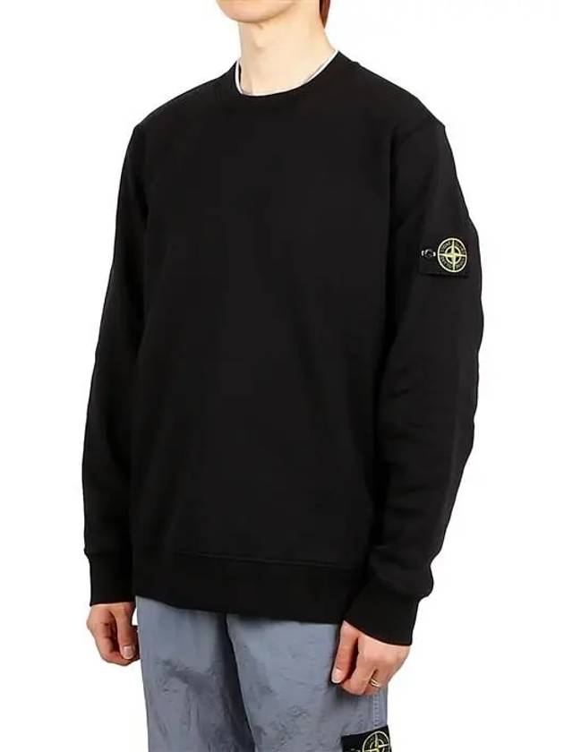 Wappen Patch Garment Dyed Sweatshirt Black - STONE ISLAND - BALAAN 2