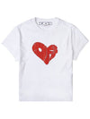 Pedro Heart Logo Printing Short Sleeve T-Shirt White - OFF WHITE - BALAAN 2