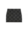 Women's GG Monogram Tweed A-Line Skirt Dark Grey - GUCCI - BALAAN 2