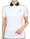 Women's Damai Polo Short Sleeve T-Shirt White - J.LINDEBERG - BALAAN 6