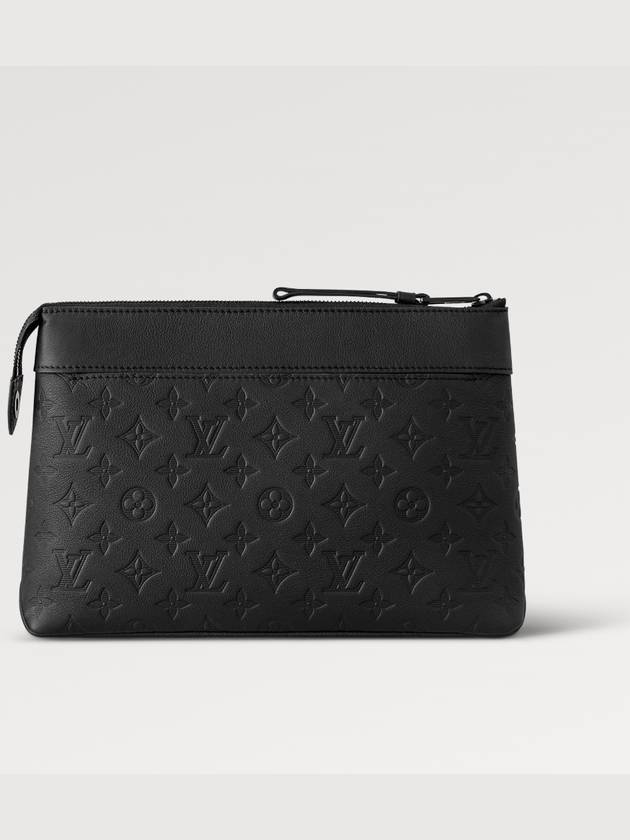 Pochette Voyage Souple Monogram Leather Pouch Bag Black - LOUIS VUITTON - BALAAN 6