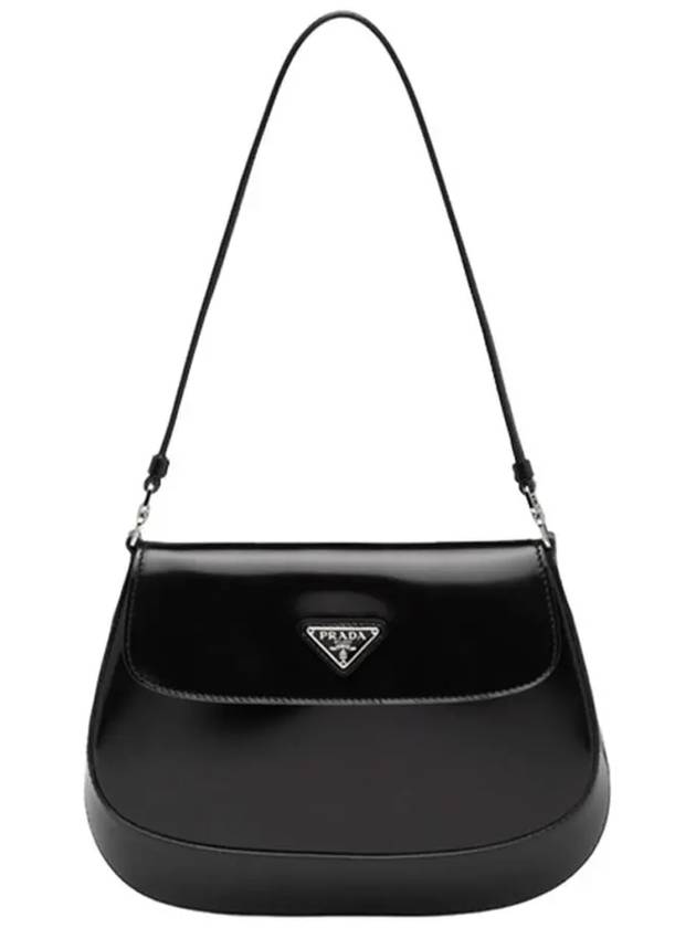 Cleo Brushed Flap Shoulder Bag Black - PRADA - BALAAN 2