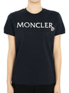 Moncler Women s Logo Patch Embroidery Short Sleeve Navy 8C00006 829HP 778 - MONCLER - BALAAN 2