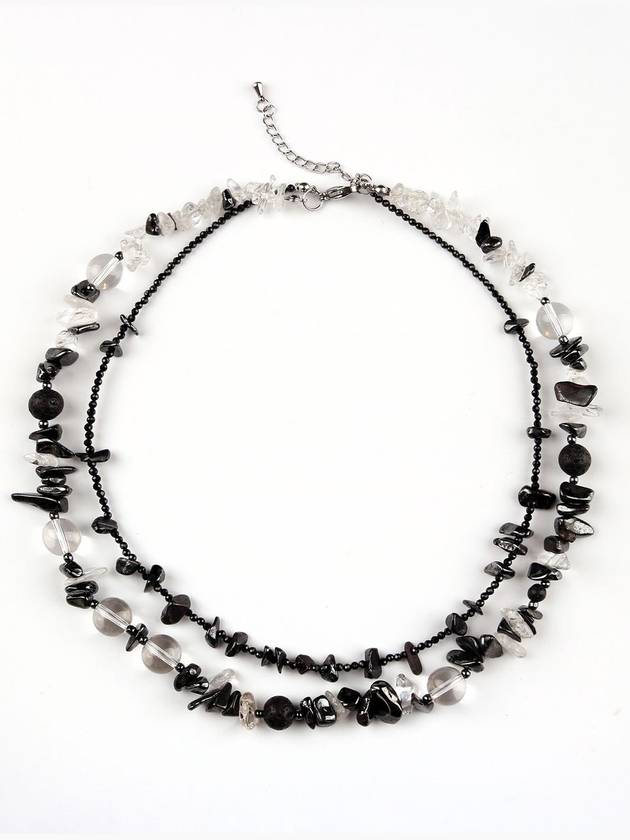 Necklace THANATOS Layered Black Hematite - RUBATI - BALAAN 6